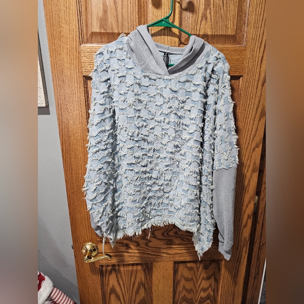 Gray Textured Women's Sweater